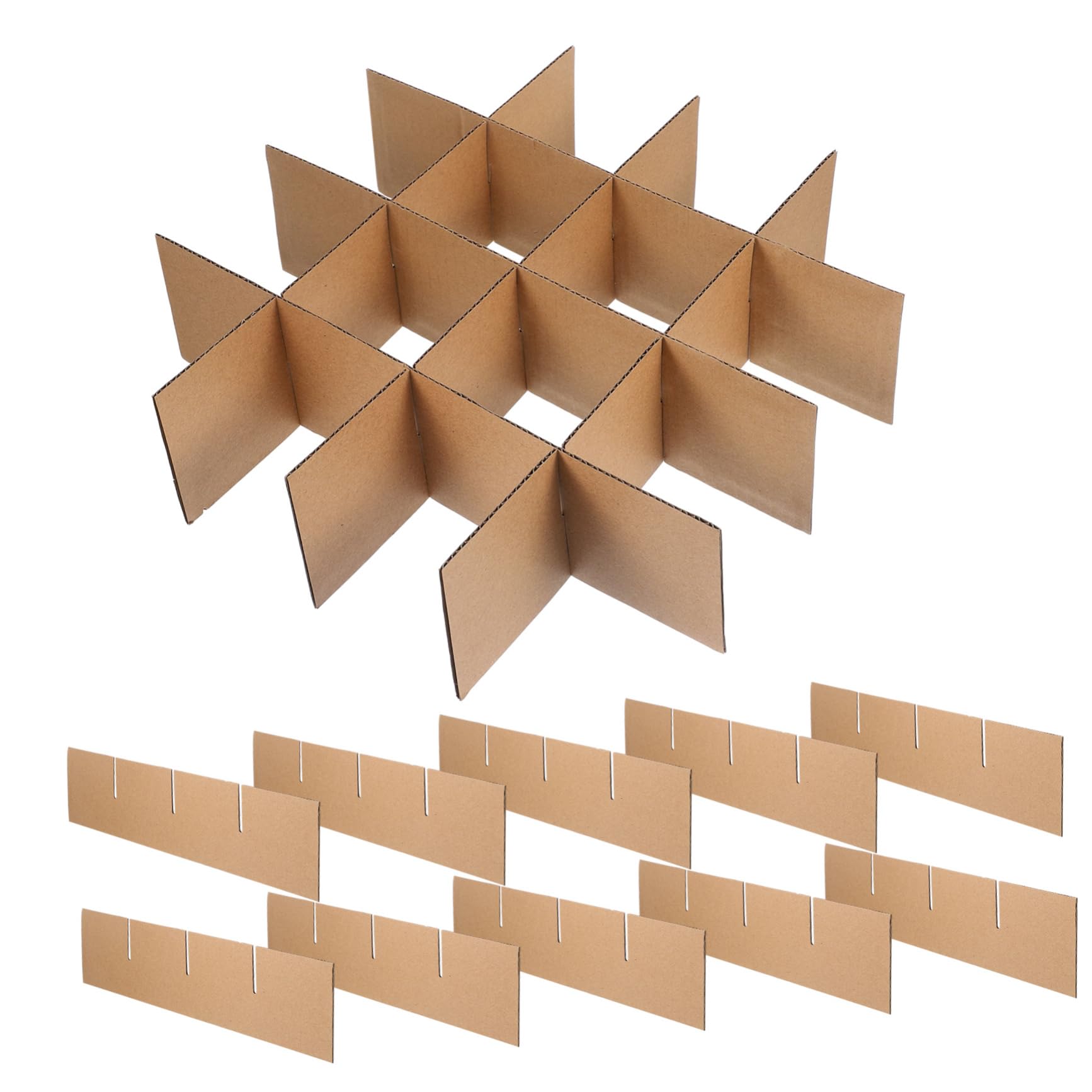 PartyKindom 2 Sets Cardboard Box Dividers for Moving Cardboard Packing Box Divider Glass Dish Transporting Accessories