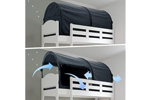 Alvantor Bed Canopy Tents Dream Privacy Space Twin Bunk Bed Sleeping Tents Indoor Pop Up Portable Frame Curtains Breathable Grey Cottage (Mattress Not Included) Reducing Light
