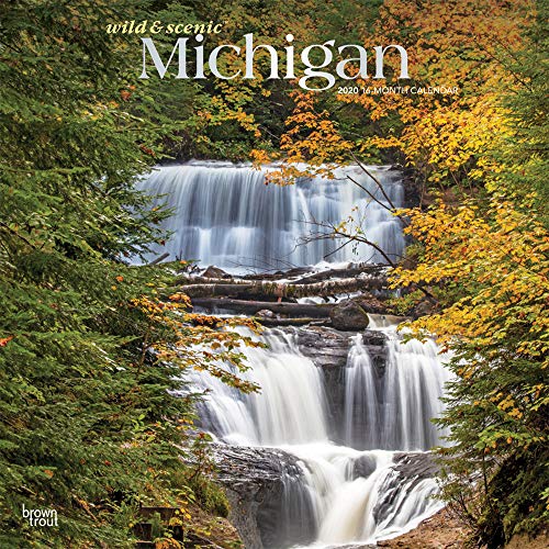 Michigan Wild & Scenic 2020 12 x 12 Inch Monthly Square Wall Calendar, USA United States of America Midwest State Wilderness (English, French and Spanish Edition) by BrownTrout Publishers Inc.