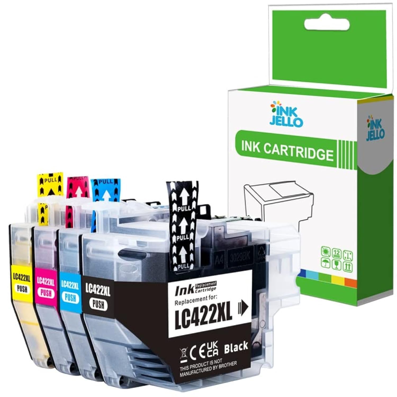 Inkjello Ink Cartridge For Printer, Compatible With Brother MFC-J5340DW MFC-J5345DW MFC-J5740DW MFC-J6540DW MFC-J6940DW Printers (4-Pack)