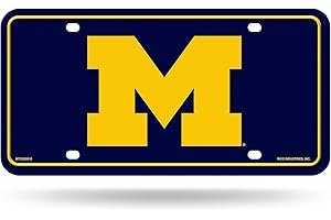 Rico Industries NCAA Michigan Wolverines Metal License Plate Tag