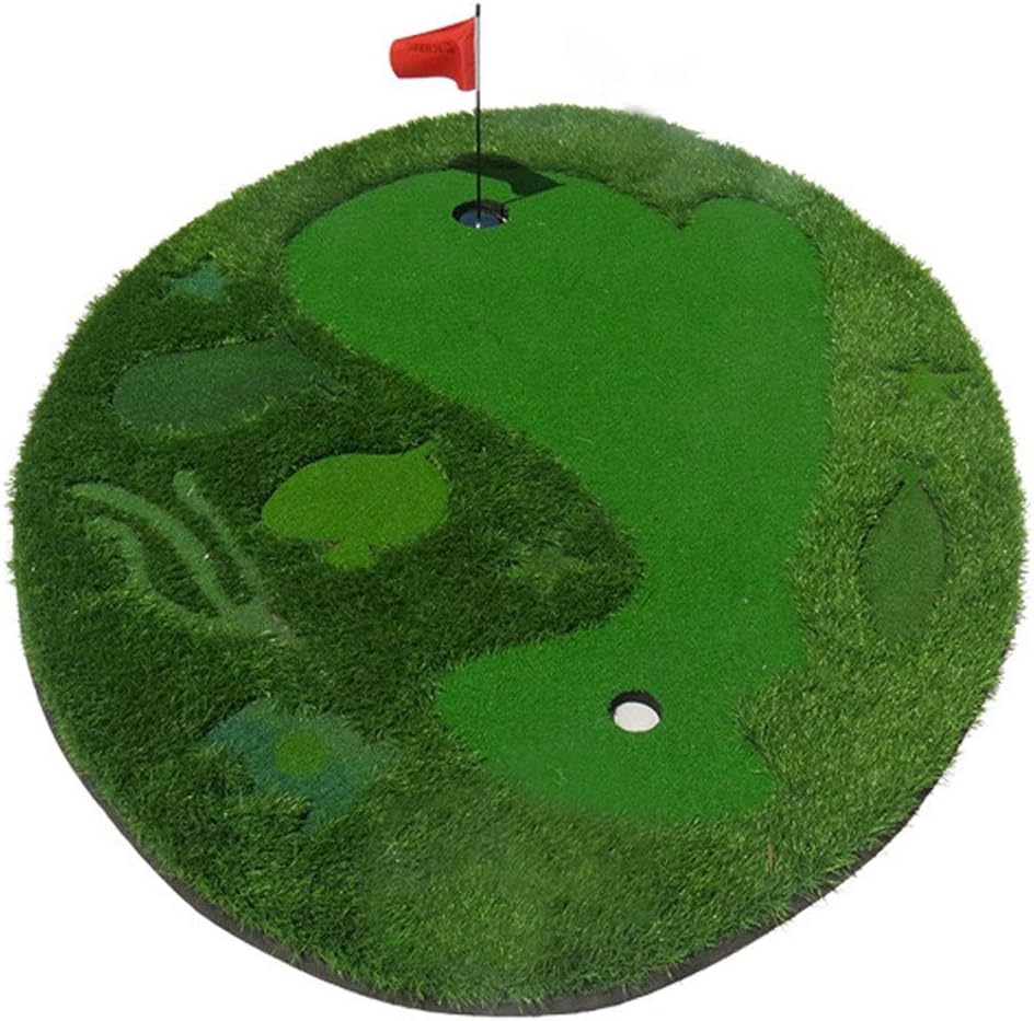 XuZeLii Indoor Golf Putting Green Youth Training Indoor And Outdoor Golf Mats Environmental Golf Artificial Greens Detachable Youth Indoor Golf Practice 1 Flag 6 Ball (Color : Green, Size : 1.5 * 2M)