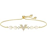 yongder Dainty Adjustable 14k Gold/Silver Plated Heart Chain Bracelets for Women