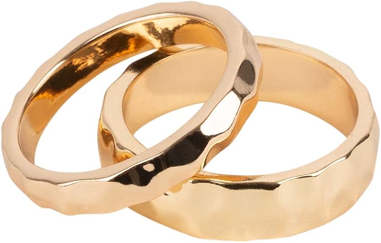 Tosh Ring In Gehammerter Optik 1001022 Tosh Amazon De Schmuck
