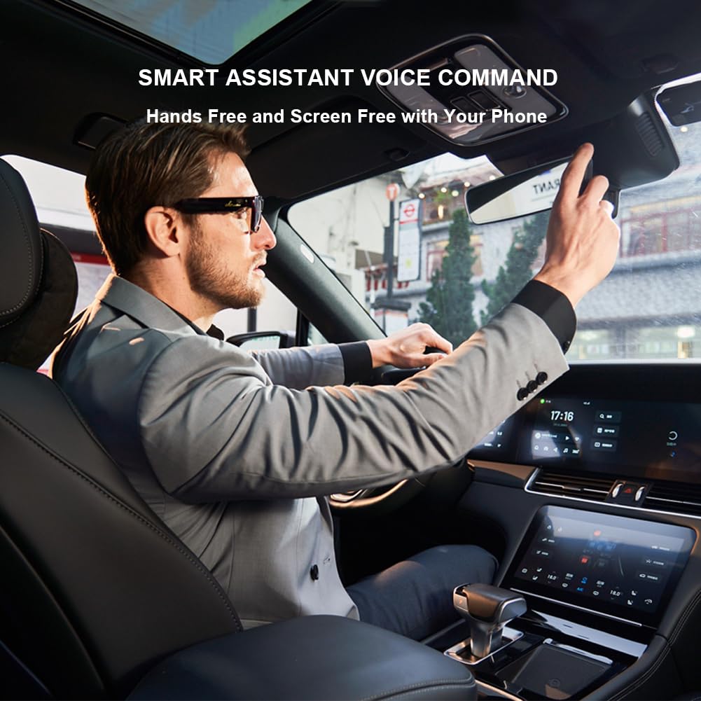 OhO Smart Glasses with Full HD Camera & Open Ear Bluetooth Speaker Headphone,Built in Memory,for Men Women
