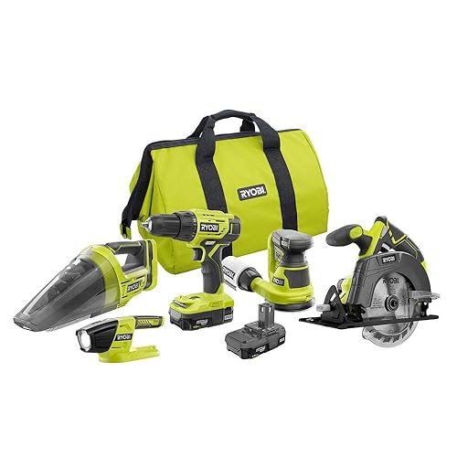 Ryobi 18-Volt ONE+ Cordless 5-Tool Combo Kit with (2) Ah - Main Image