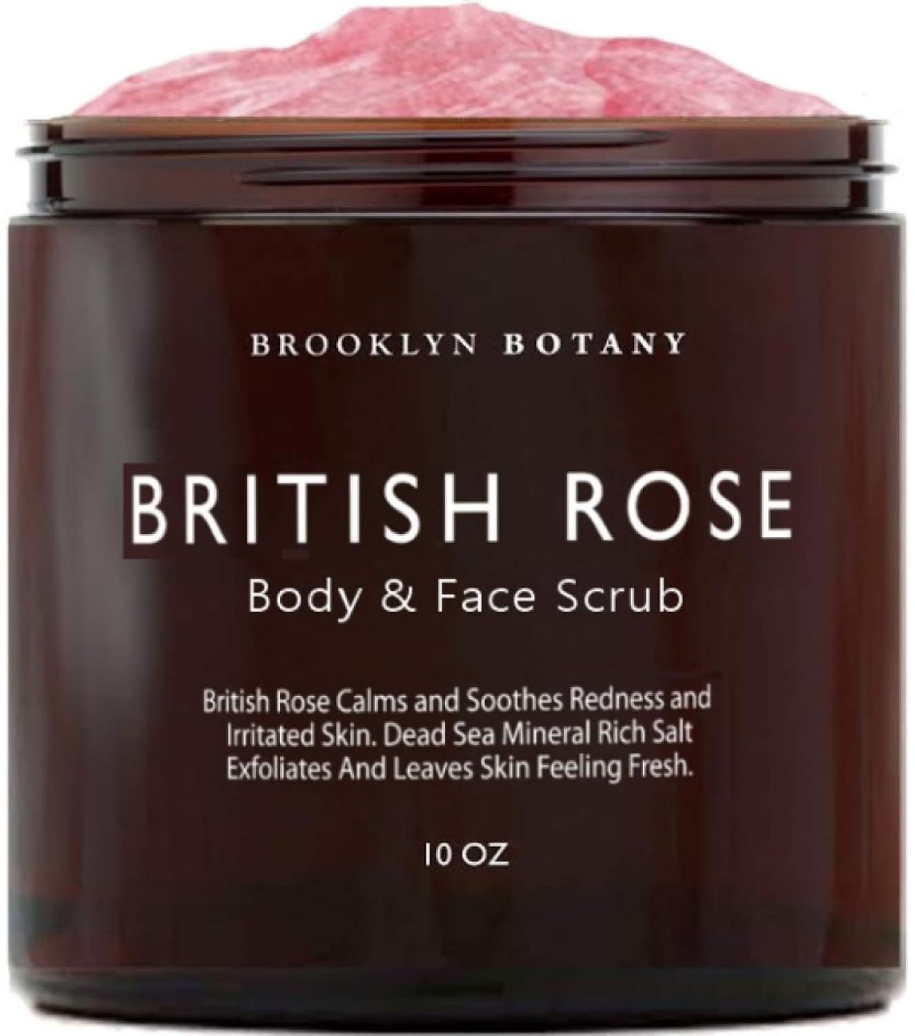 British Rose Body Scrub & Facial Sugar Scrub, Hand Scrub, Foot Scrub - Great for Sensitive Skin - Moisturize, Exfoliate, and Smell Great - 10 oz