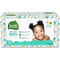 Seventh Generation Baby Wipes, Free & Clear Unscented and Sensitive, Gentle as Water, with Flip Top Dispenser, 768 count (Packaging May Vary)