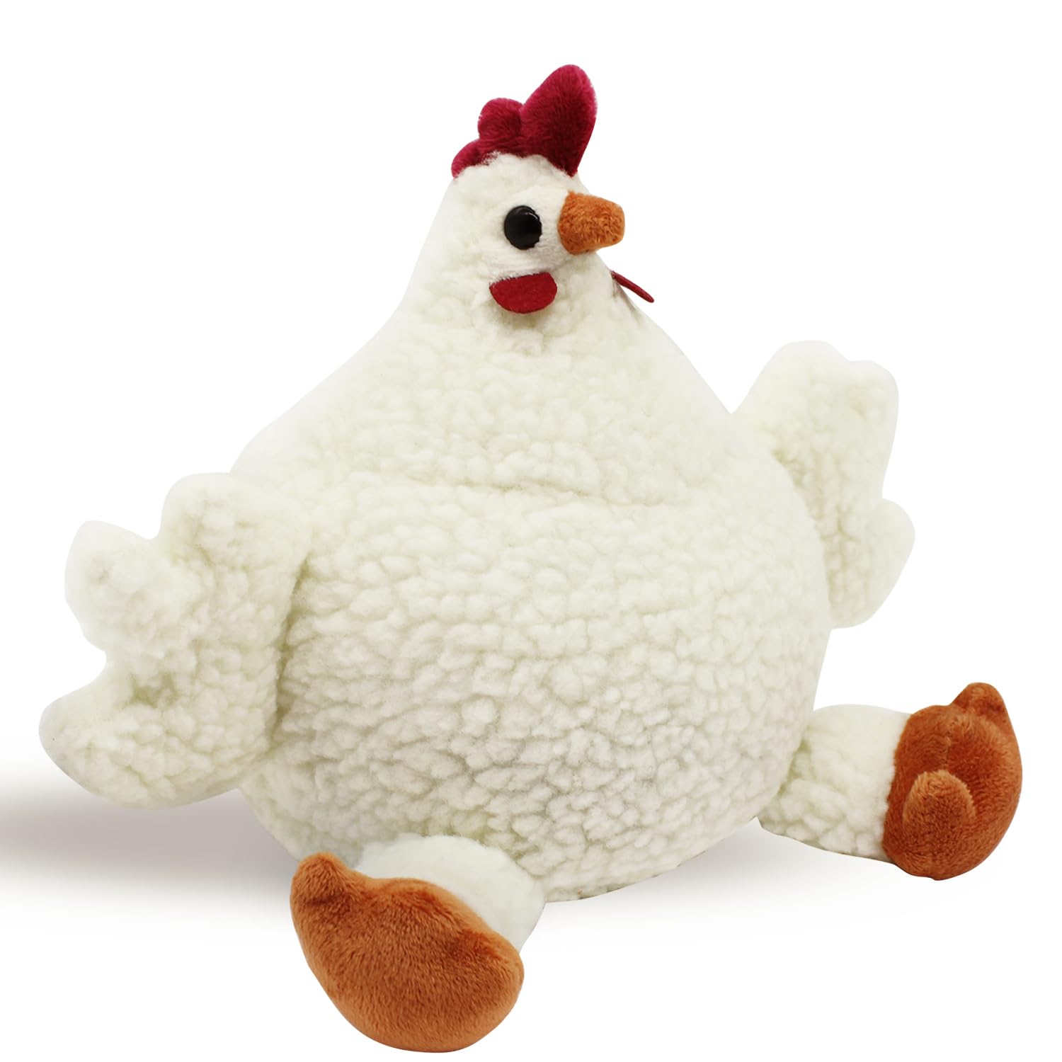 Photo 1 of Sanlykate Fabric Decorative Door Stopper, 2.2LB Cute Interior Animal Doorstops, Anti Collision Heavy Duty Door Stoppers for Home, Book Stopper Weighted Floor Wall Protector, Chicken White