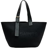 AllSaints WOMEN'S W306XB ANIK FELT E/W TOTE BLACK ONE SIZE