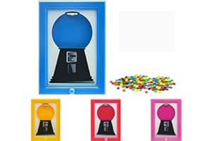 JTONUST 2026 New Candy Dispenser Frame, Wall Mounted 12x8.5 Inch Retro Snack & Photo Holder for Candies, Nuts. Unique for Halloween, Christmas, Home Office Decor (Blue)