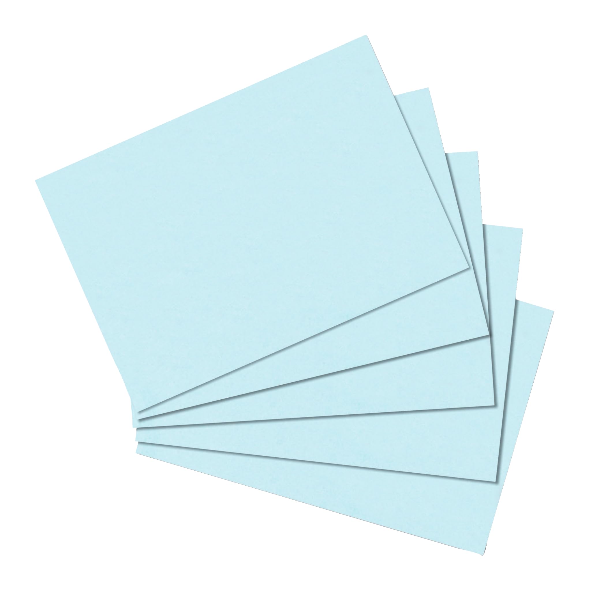 Herlitz 10837128 Index Cards A5 Blank Blue Pack of 100