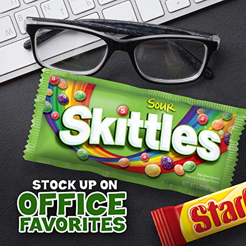 SKITTLES & STARBURST Full Size Variety Mix for Christmas Candy Gifts & Stocking Stuffers, 18 Count