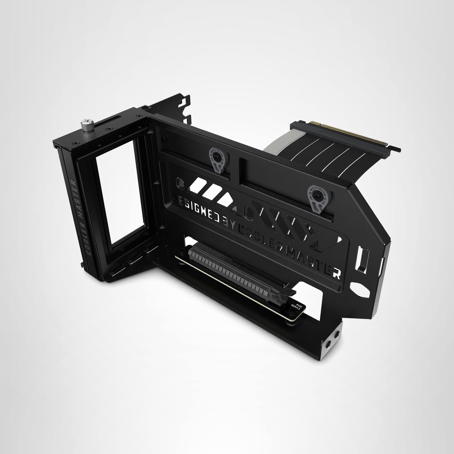 Cooler Master MasterAccessory Vertical GPU Card Holder Kit V3 Black, Premium Riser Cable PCI-E 4.0 x16-165mm, PCIe 3.0 Compatible, Adjustable Length for E-ATX|ATX|Micro ATX Case (MCA-U000R-KFVK03)
