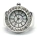 Womens Crystal Quartz Finger Ring Watch with Gift Box