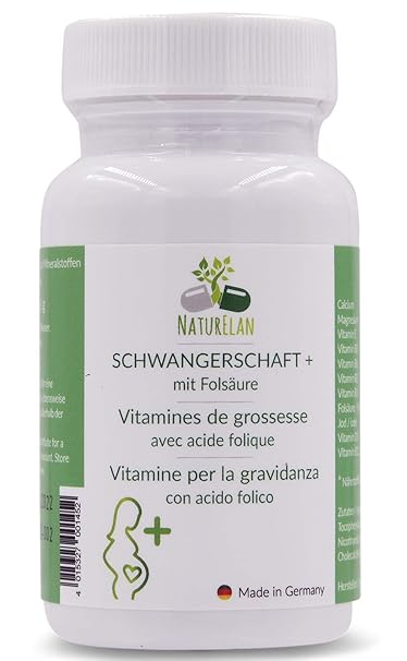 Schwangerschaftsvitamine mit Folsäure & Vitamine für Schwangerschaft - 90 Kapseln mit 400,0?g Folsäure, Jod, Calcium, Magnesi