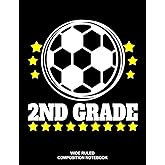 2nd Grade Wide Ruled Composition Notebook: Basketball Elementary Back to School Workbook