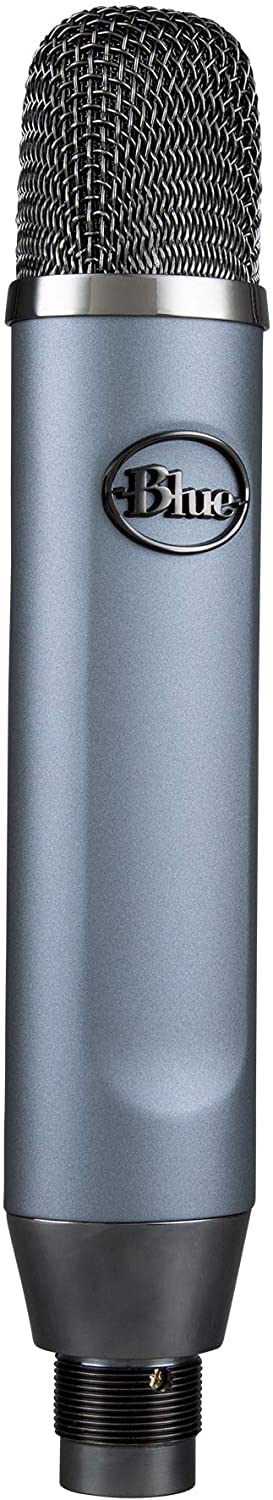 Blue Ember XLR Condenser Microphone for Recording, Podcasting, Streaming, Custom Cardioid Capsule and Mic Stand Mount - Grey