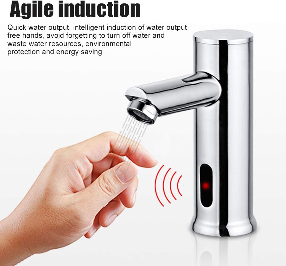 ETIGER Automatic Touchless Bathroom Sink Faucet, Sink Faucet Motion Activated Hands Free Hot & Cold Tap for Home, Hotel, Shopping Mall etc: Home & Kitchen