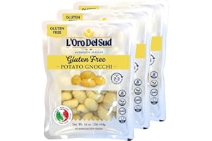 L'Oro Del Sud Pack of 3, Gluten Free Potato Gnocchi, Cooks in 2-3 Minutes, Shelf Stable, Product of Italy, NON GMO, Wheat Free, Eggs Free, Vegan