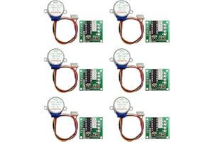 SazkJere 6 Sets ULN2003 Stepper Motor Drive Module + 28BYJ-48 DC 5V Stepper Motor Compatible with Arduino (Green)