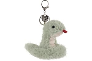 Apricot Lamb Evil Viper Soft Cuddly Keychain, Plush Toys Stuffed Keychain Bag Charm Purse Charm for Kids’ Backpack, Purse, 4 