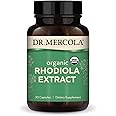 Dr. Mercola Rhodiola Extract, 30 Servings (30 Capsules), Dietary Supplement, Supports Mood and Stress Management, Non-GMO, Certified USDA Organic