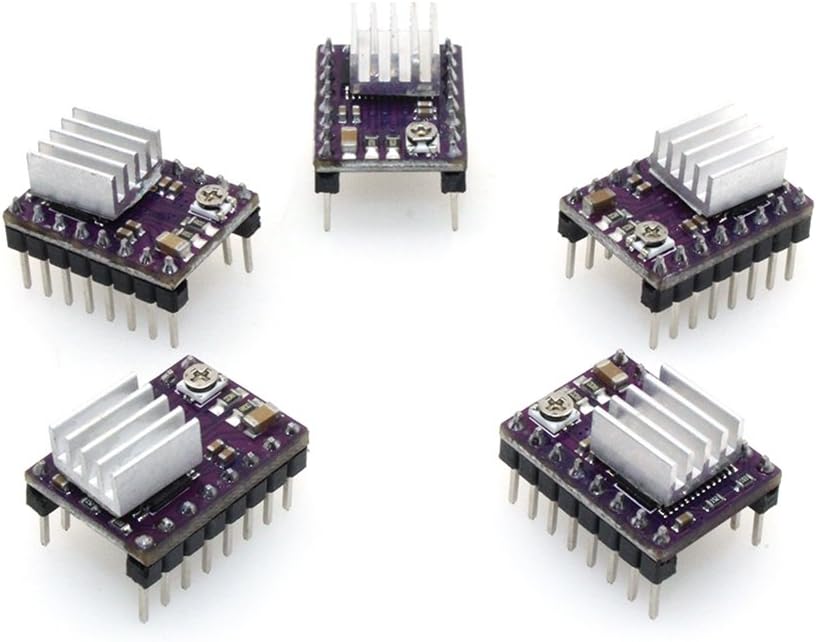 PoPprint DRV8825 Stepper Motor Driver Module 4-Layer with Mini Heat Sink for 3D Printer RP1.4 A4988(Pack of 5pcs)