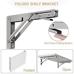 LSK 8 Inch Folding Shelf Brackets, Heavy Duty