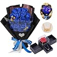 EIGHTOWN Bouquet di rose artificiali finte, fiori rossi | FindTheDeal