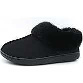 Jerzmy House Slippers for Women, Memory Foam Fuzzy Woman Slippers Suede Faux Fur with Arch Support Plush Lining Collar, Comfy Warm Winter Home Shoes for Indoor Outdoor