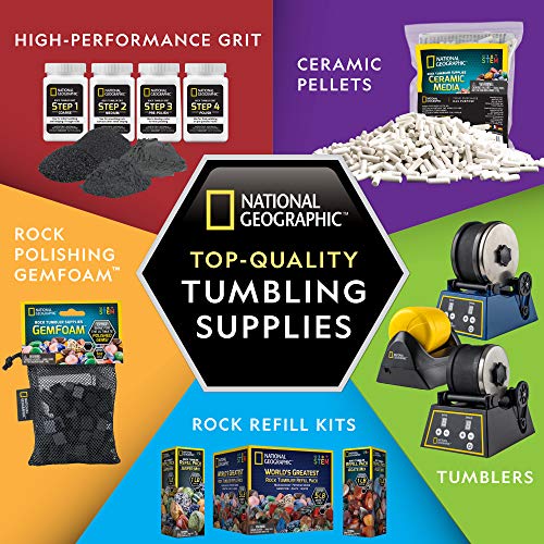 NATIONAL GEOGRAPHIC Rock Tumbling Media GemFoam Reusable Rock