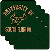 University of South Florida Bulls Logo Low Profile Novelty Cork Coaster Set