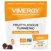 NutriDense Fruitylicious Turmeric Ginger Chewables, Joint Comfort*, 1 Mo | Real fruit drop; formulated without added sugars, flavors, colors; collagen support*; 300mg turmeric extract, organic, vegan