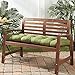 Greendale Home Fashions Indoor/Outdoor Bench Cushion, Summerside Green, 51-Inch