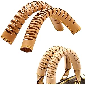1pair Leather Handle Wrap Cover, Purse Handle Protector, Purse Strap Protector Grip Pad For 20/25/30 Bags, Anti-Wear Handle C