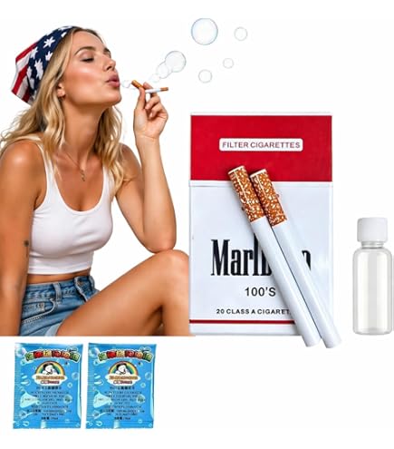 Amazon.com: COCEQUC 10 Pcs Fake Cigarette Bubbles Blower,Mini Bubble Blower  Sticks,Novelty Bubble Makers Stress Relief Women Men Gifts for Parties,  Birthdays, and Festivals : Toys & Games