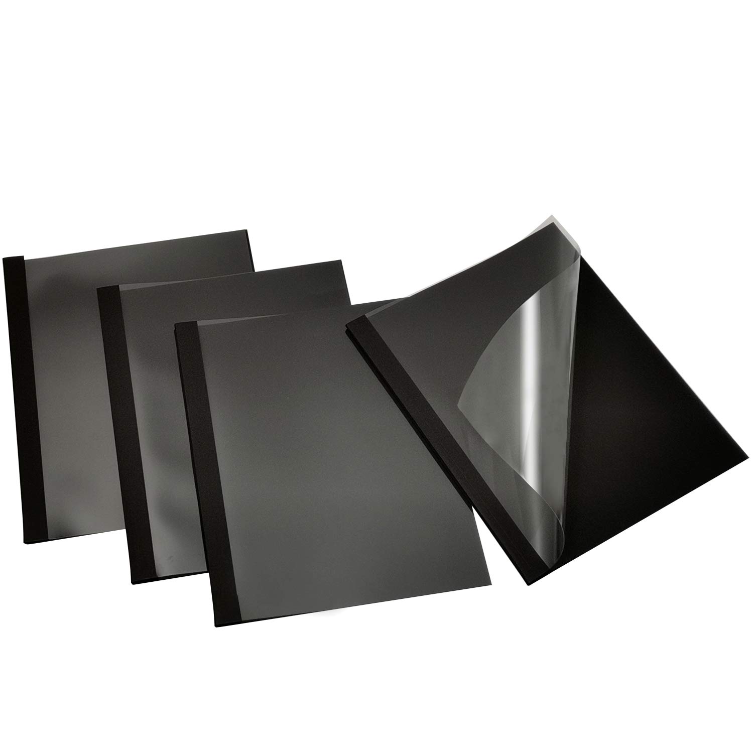 RAYSON Thermal Binding Cover, A4, 4mm, 35 Sheets Binding Capacity, Black, Pack of 25