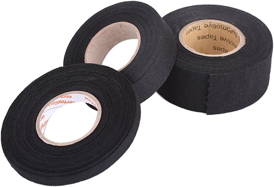 Keenso Car MultiPurpose Tape Automotive Wiring Harness Tape Black Waterproof Adhesive Anti Squeak Rattle Felt(9mm*25m) beauty care automotive anti rattle felt tape - Image 5