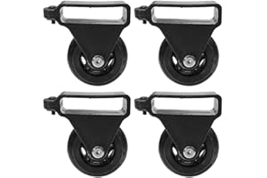 SHINYPASING 4pcs Aluminum Alloy Retractable Ladder Casters Kit Heavy-Duty Folding Ladder Wheels with Adjustable