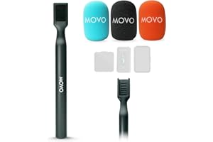 Movo WMX-HM Wireless Interview Microphone Adapter - Compatible with DJI Mic, Rode Wireless GO, Hollyland Lark, and More - Works with Wireless Mini and WMX-2 Systems - Handheld Mic Mount