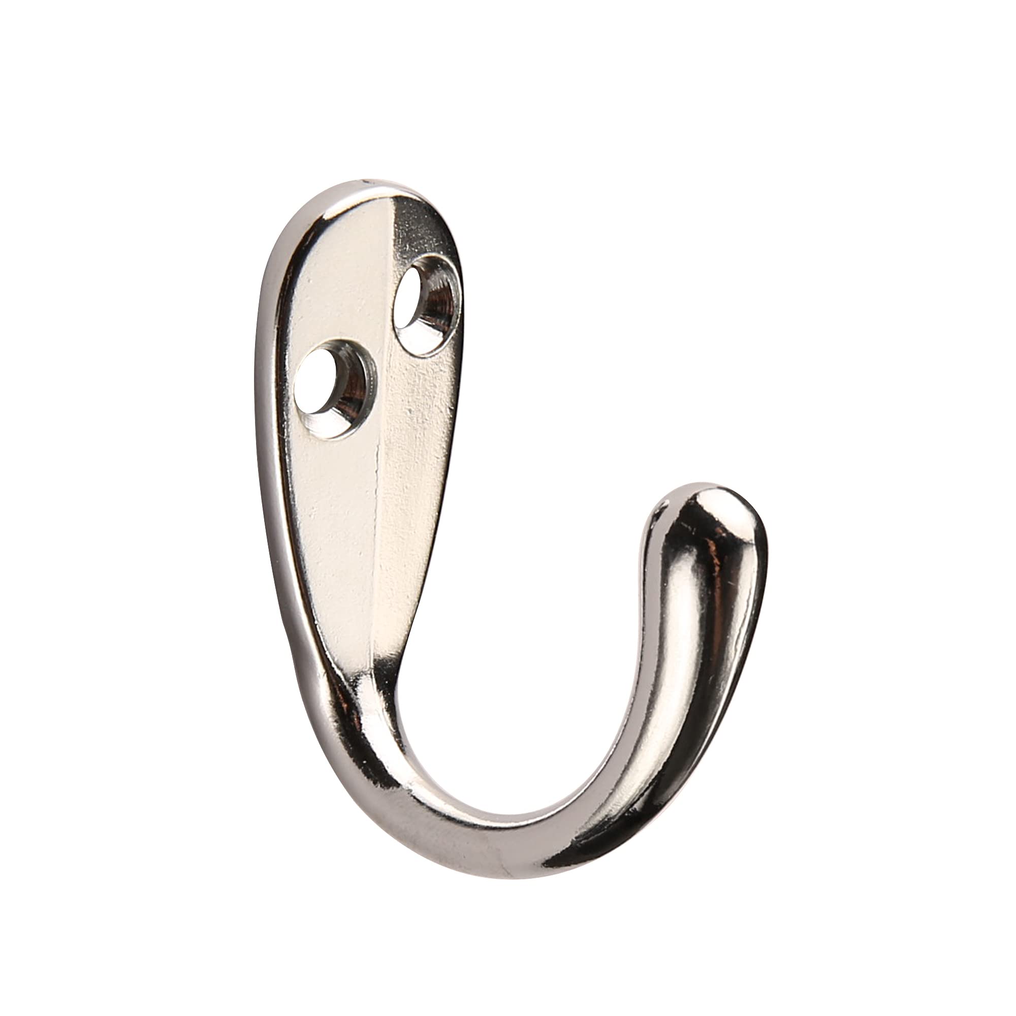 HASWARE 6 PCS Coat Hook, Wall Mounted Hooks Coat Hooks Robe Hooks Hangers Heavy Duty with 12 Pieces Screws for Bedroom Bathroom Kitchen Door Wall (Chrome)