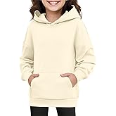 AUSELILY KIDS Kids Hoodeis Girls Cute Sweatshirts Pullover Long Sleeve Crewneck Drop Shoulder Tops 2025 Trendy
