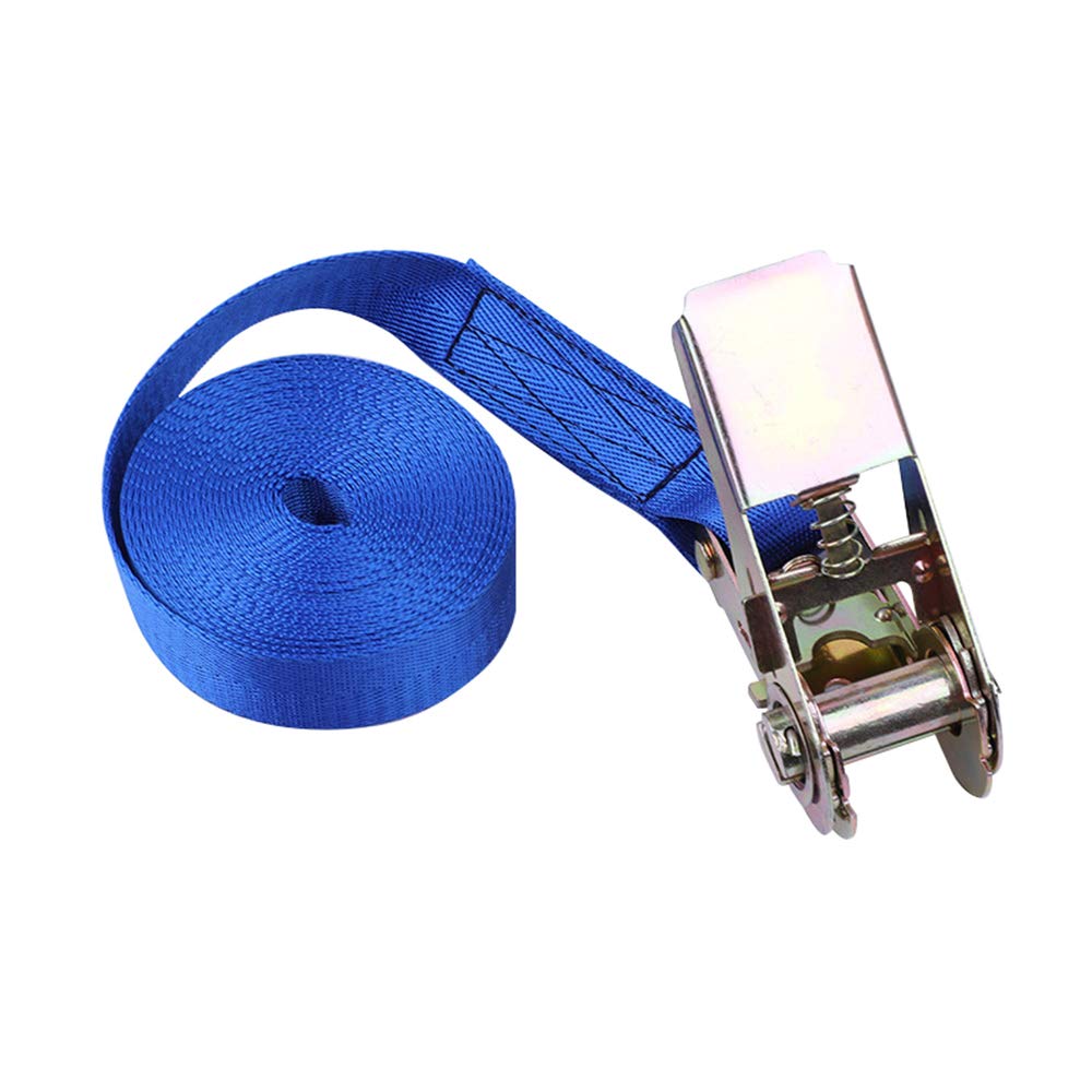 Heavy Duty Ratchet Tie Down Straps, Adjustable Cargo Straps with Metal Buckle, 802kg Load Capacity, Quick Release for Motorcycle, Trucks, Trailer, Luggage(Blue, 25mm*10m)