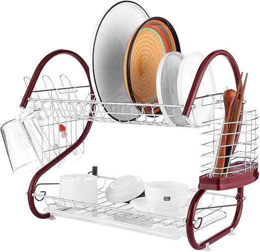 red dish rack amazon