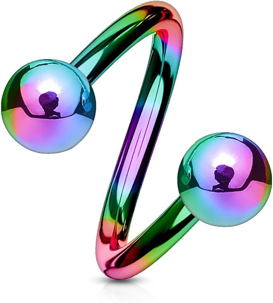 Amelia Fashion 16 Gauge Twist Circulars 316L Surgical Steel (Choose Color)