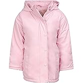 Hunter Clothes Girls – Plush Lined Waterproof Rain Jacket with Hood | Lightweight Windbreaker Coat for Girls Sizes (2T–12)