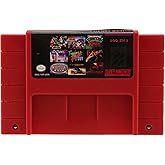 Jkowueom for SFC/SNES Super Game Card Snes Game Card 100 in One Red Snes