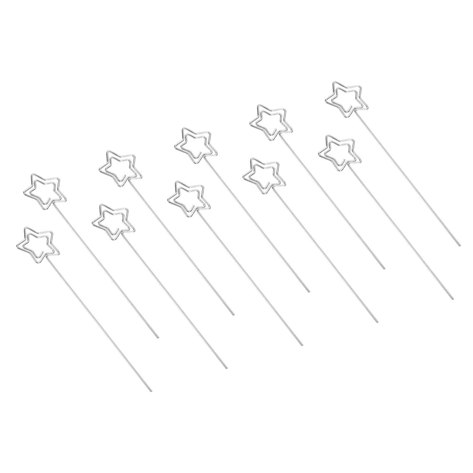 PATIKIL 4.7 Inch Metal Wire Place Card Holder, 30 Pack Photo Picture Floral Picks Star Shape Clips for Party Meeting Wedding Displaying DIY, Silver Tone