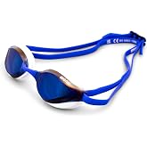 ARENA Unisex Python Racing Swim Goggles for Men and Women Anti-Fog No Leak Max Comfort Dual Strap, Mirror/Non-Mirror Lens